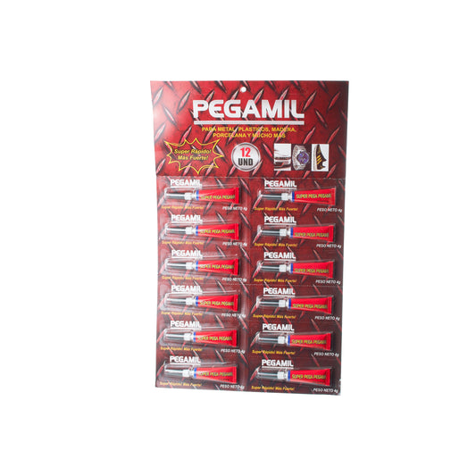 Cartón pega roja x 12