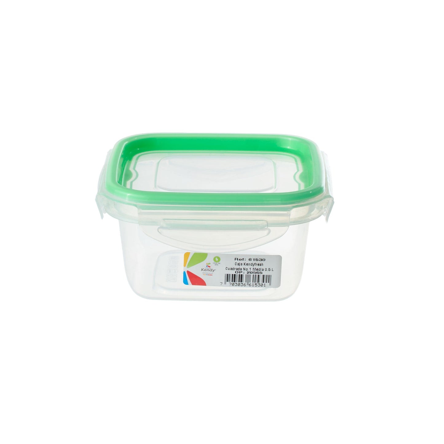 Caja Kendyfresh Cuadrada No1 Media 0.5L