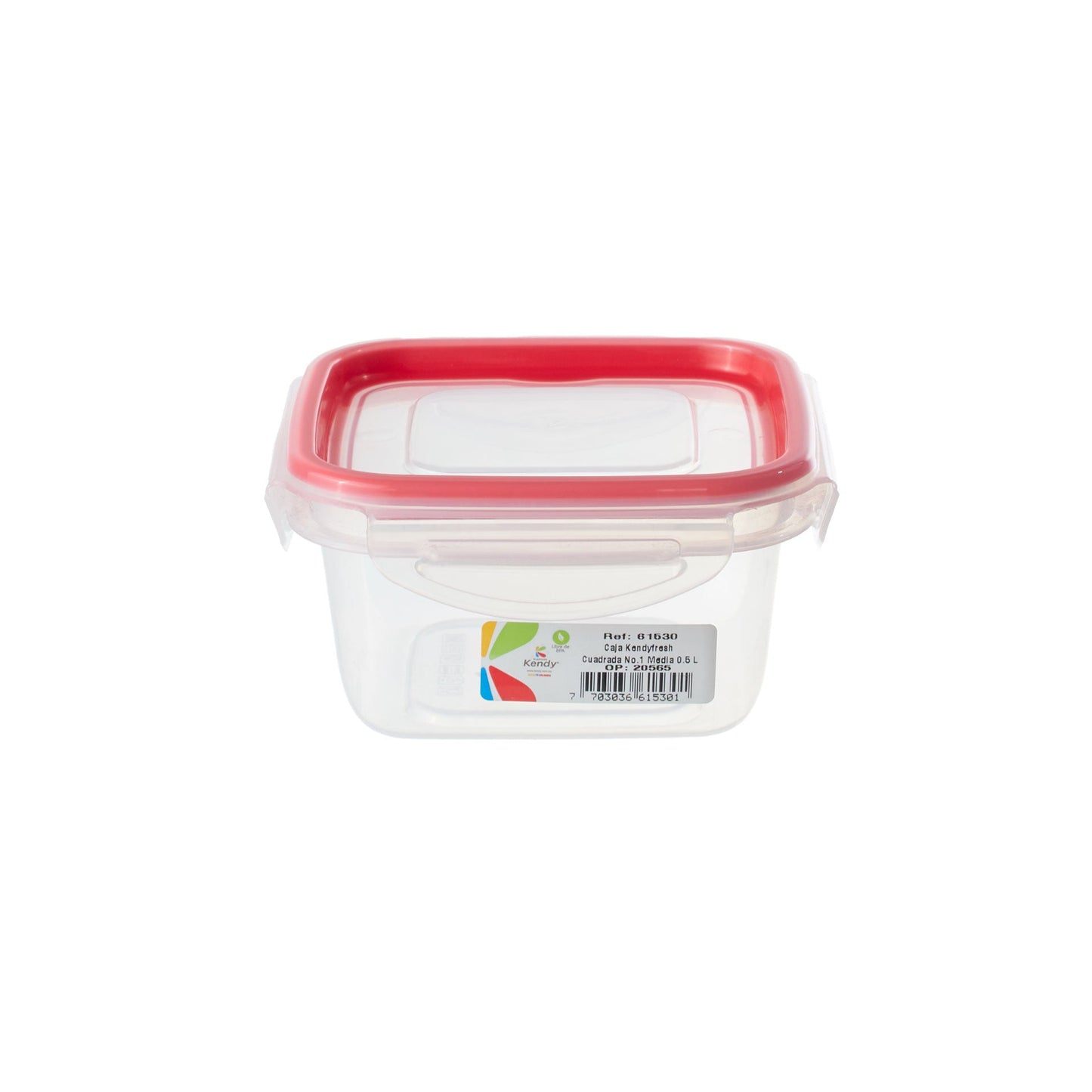 Caja Kendyfresh Cuadrada No1 Media 0.5L
